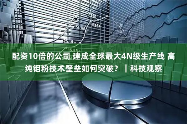 配资10倍的公司 建成全球最大4N级生产线 高纯钼粉技术壁垒如何突破？｜科技观察